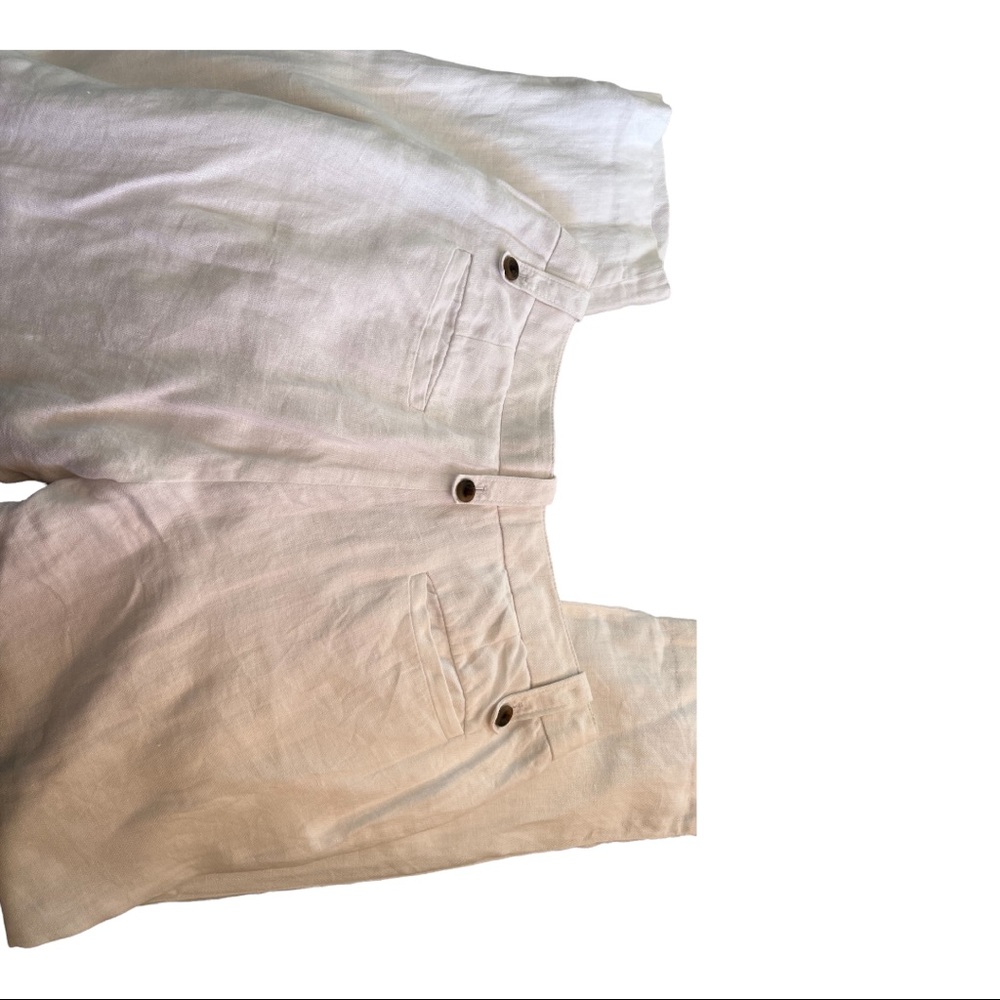 J crew  womens Linen hayden kickout crop pants white size 2 - Picture 6 of 10